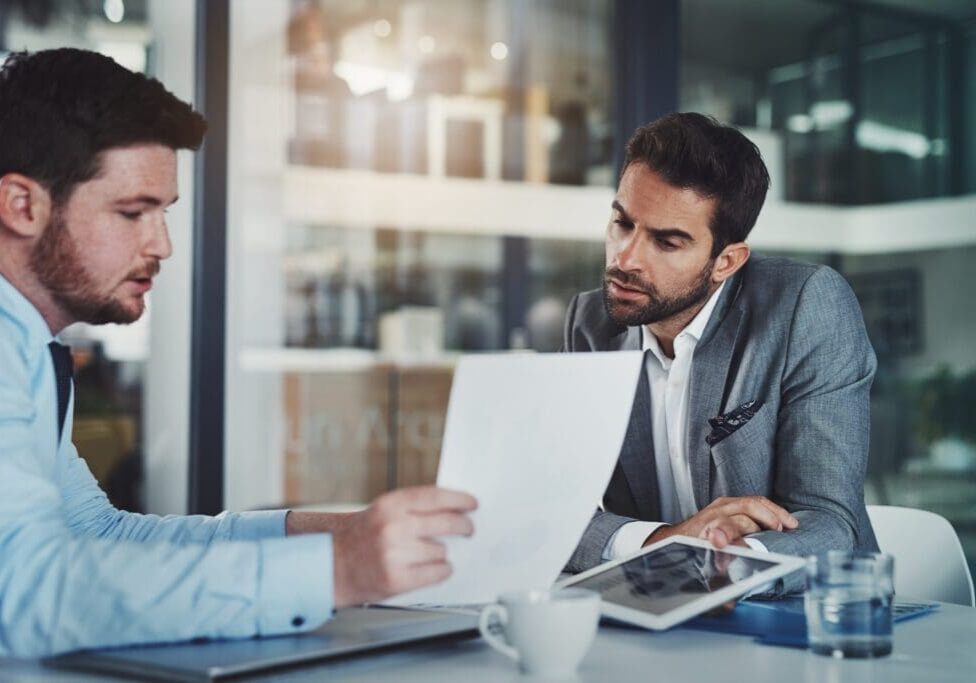 Business,Man,,Meeting,And,Document,With,Report,For,Product,Sales,