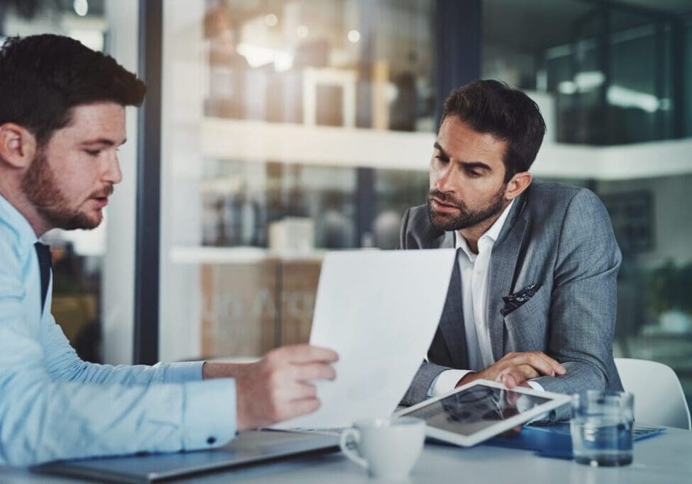 Business,Man,,Meeting,And,Document,With,Report,For,Product,Sales,